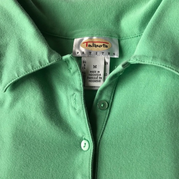 Talbots petite top 3/4 sleeve M green - Picture 4 of 5